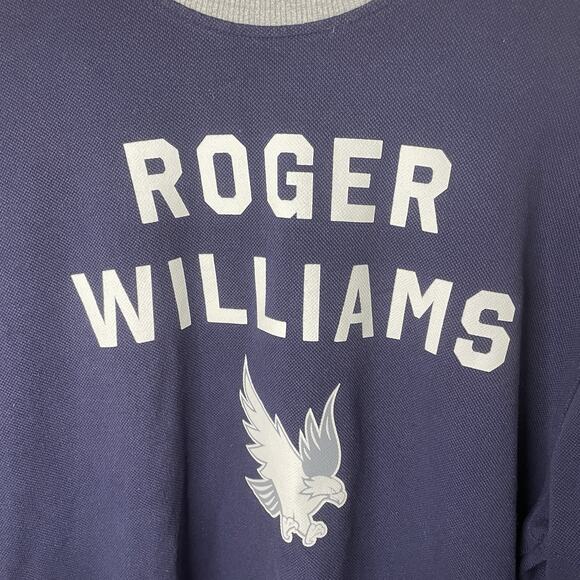 Under Armour Blue/Gray Border Roger Williams Long Sleeve Heavy Cotton Shirt XL - Picture 3 of 13